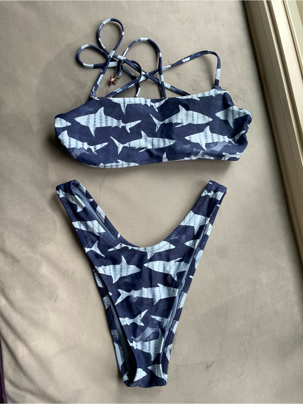 Aerie Shark Print Bikini Set